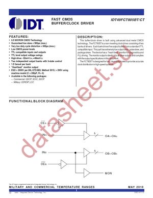 IDT49FCT805BTQ datasheet  